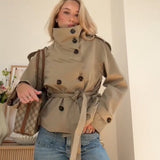Heidi | Trench Féminin à Coupe Cintrée et Poches Pratiques
