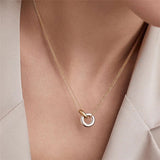 Collier maille femme en acier inoxydable plaqué or