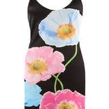 Robe Courte Fleurie Satinée Élégance Estivale