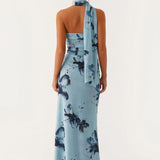 Robe Longue Asymétrique à Épaule Unique