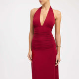 Robe Longue Dos Nu Décolleté Plongeant Élégance