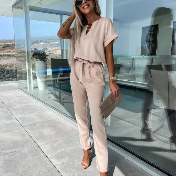 Ensemble Pantalon Fluide Haut Ample Élégance Décontractée