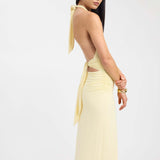 Robe Longue Dos Nu Décolleté Plongeant Élégance