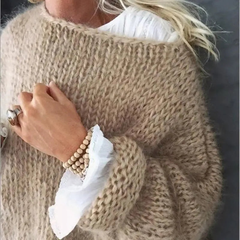 Pull Femme Col Bateau Maille Douce – Style Chic Décontracté
