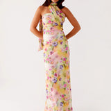 Robe Longue Asymétrique à Épaule Unique
