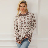 Pull Femme Imprimé Léopard – Maille Douce Tendance