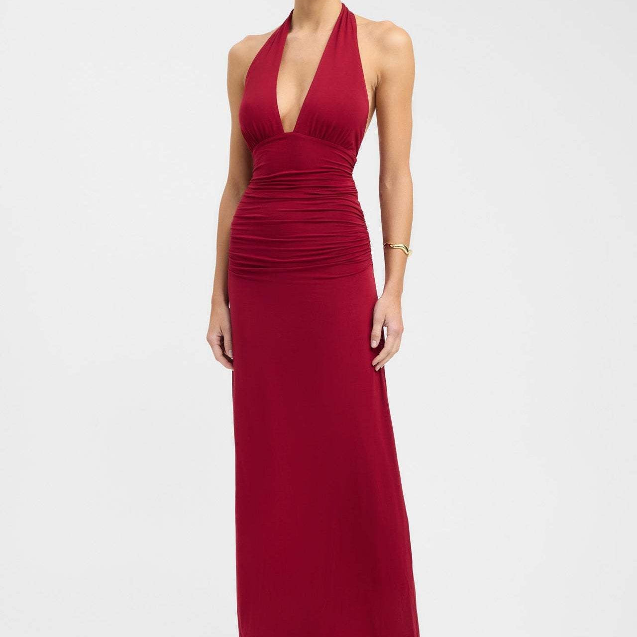Robe Longue Dos Nu Décolleté Plongeant Élégance
