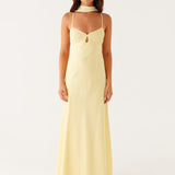 Robe Longue à Bretelles Fines et Dos Ouvert