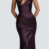 Robe Longue Asymétrique Drapée Élégance Prestige