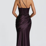 Robe Longue Asymétrique Drapée Élégance Prestige
