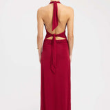 Robe Longue Dos Nu Décolleté Plongeant Élégance