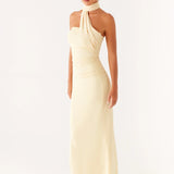Robe Longue Asymétrique à Épaule Unique