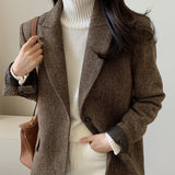 Blazer Long Femme Élégant – Veste Structurée Chic