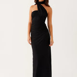 Robe Longue Asymétrique à Épaule Unique