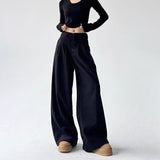 Pantalon Oversize Taille Haute Coupe Large Style Moderne