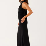 Robe Longue Asymétrique à Épaule Unique