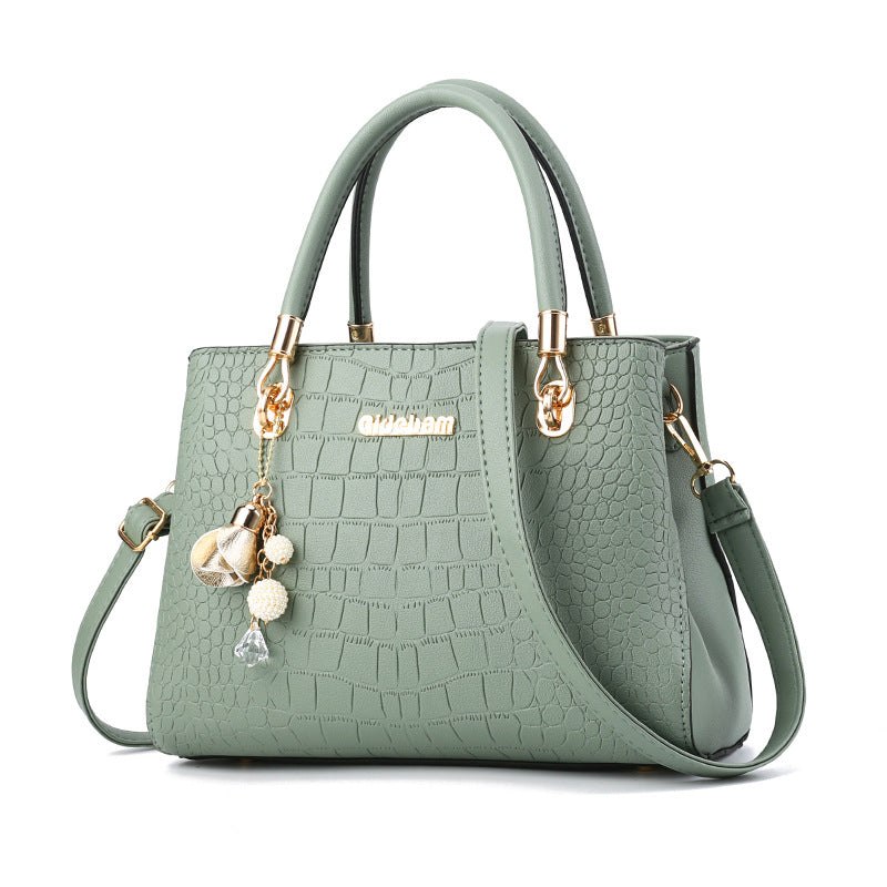 Sac à main femme effet croco avec bandoulière réglable
