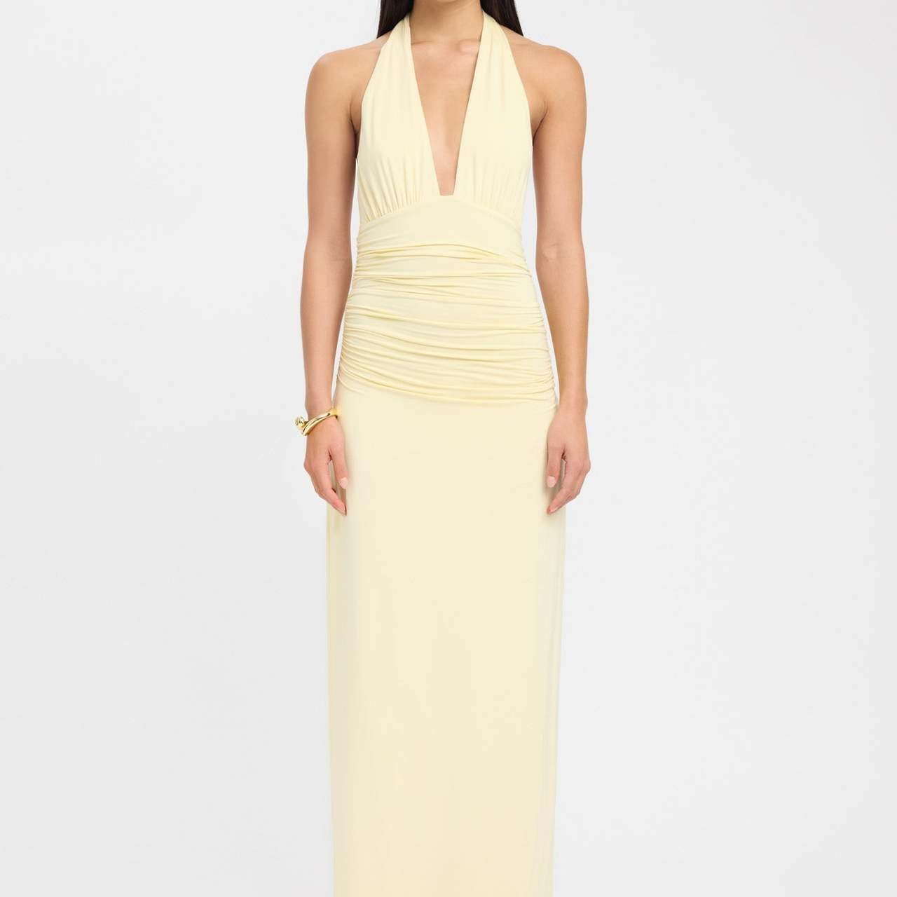 Robe Longue Dos Nu Décolleté Plongeant Élégance