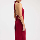 Robe Longue Dos Nu Décolleté Plongeant Élégance
