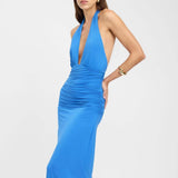 Robe Longue Dos Nu Décolleté Plongeant Élégance