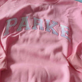 Sweat oversize femme col montant imprimé varsity