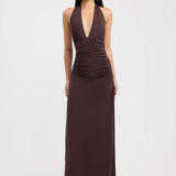 Robe Longue Dos Nu Décolleté Plongeant Élégance