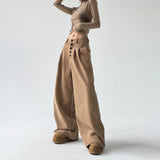 Pantalon Oversize Taille Haute Coupe Large Style Moderne