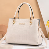 Sac à main femme effet croco avec bandoulière réglable