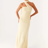 Robe Longue Asymétrique à Épaule Unique