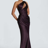 Robe Longue Asymétrique Drapée Élégance Prestige