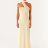 Robe Longue Asymétrique à Épaule Unique