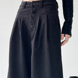 Pantalon Oversize Taille Haute Coupe Large Style Moderne