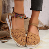 Sandales Compensées Crochet Style Bohème