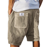 Short en Lin à Taille Élastique