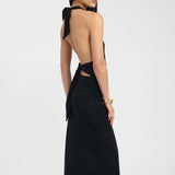 Robe Longue Dos Nu Décolleté Plongeant Élégance