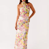 Robe Longue Asymétrique à Épaule Unique