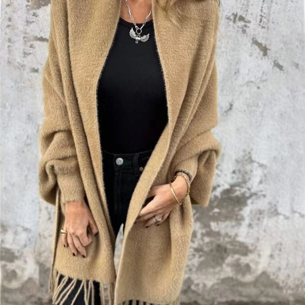 Veste femme unie zippée au design minimaliste