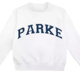 Sweat oversize femme col montant imprimé varsity