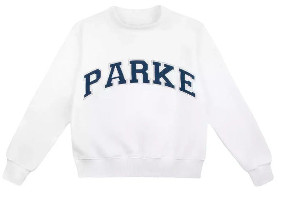 Sweat oversize femme col montant imprimé varsity