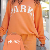 Sweat oversize femme col montant imprimé varsity