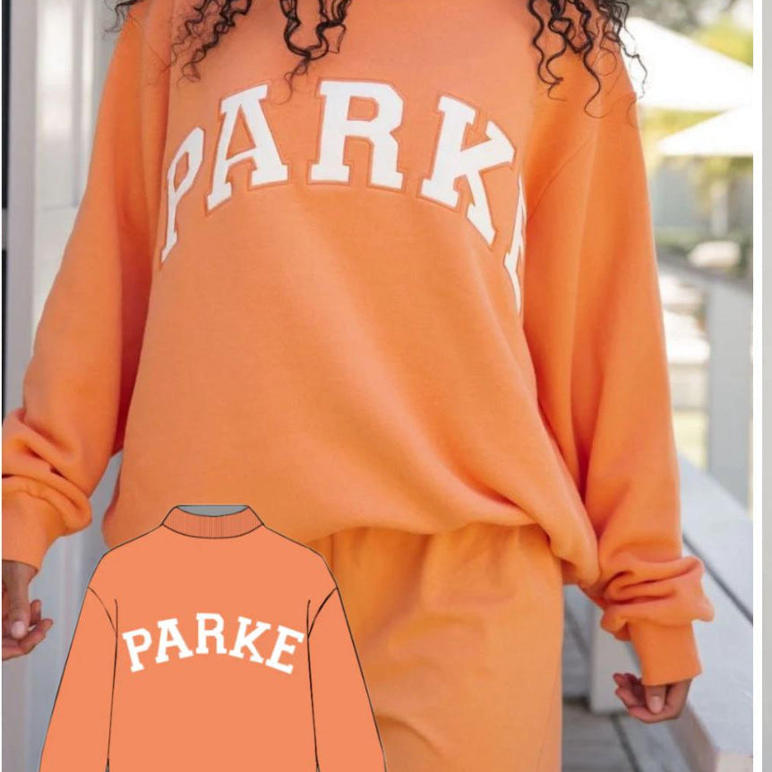 Sweat oversize femme col montant imprimé varsity