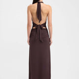 Robe Longue Dos Nu Décolleté Plongeant Élégance