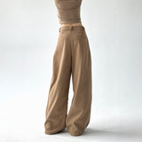 Pantalon Oversize Taille Haute Coupe Large Style Moderne
