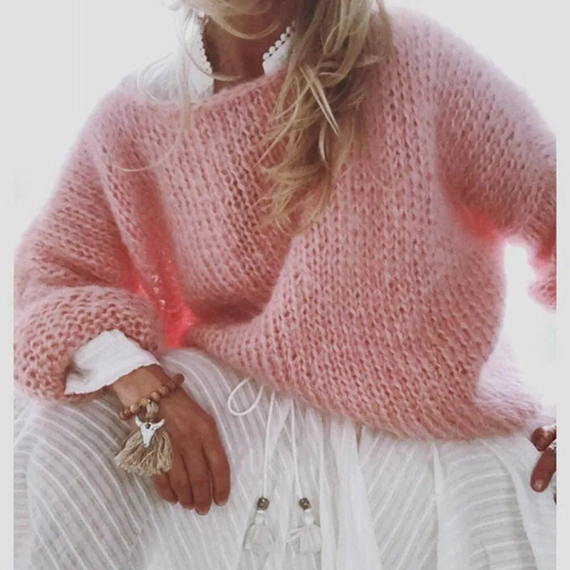 Pull Femme Col Bateau Maille Douce – Style Chic Décontracté