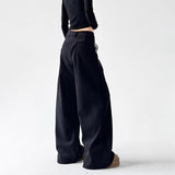 Pantalon Oversize Taille Haute Coupe Large Style Moderne