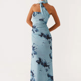 Robe Longue Asymétrique à Épaule Unique