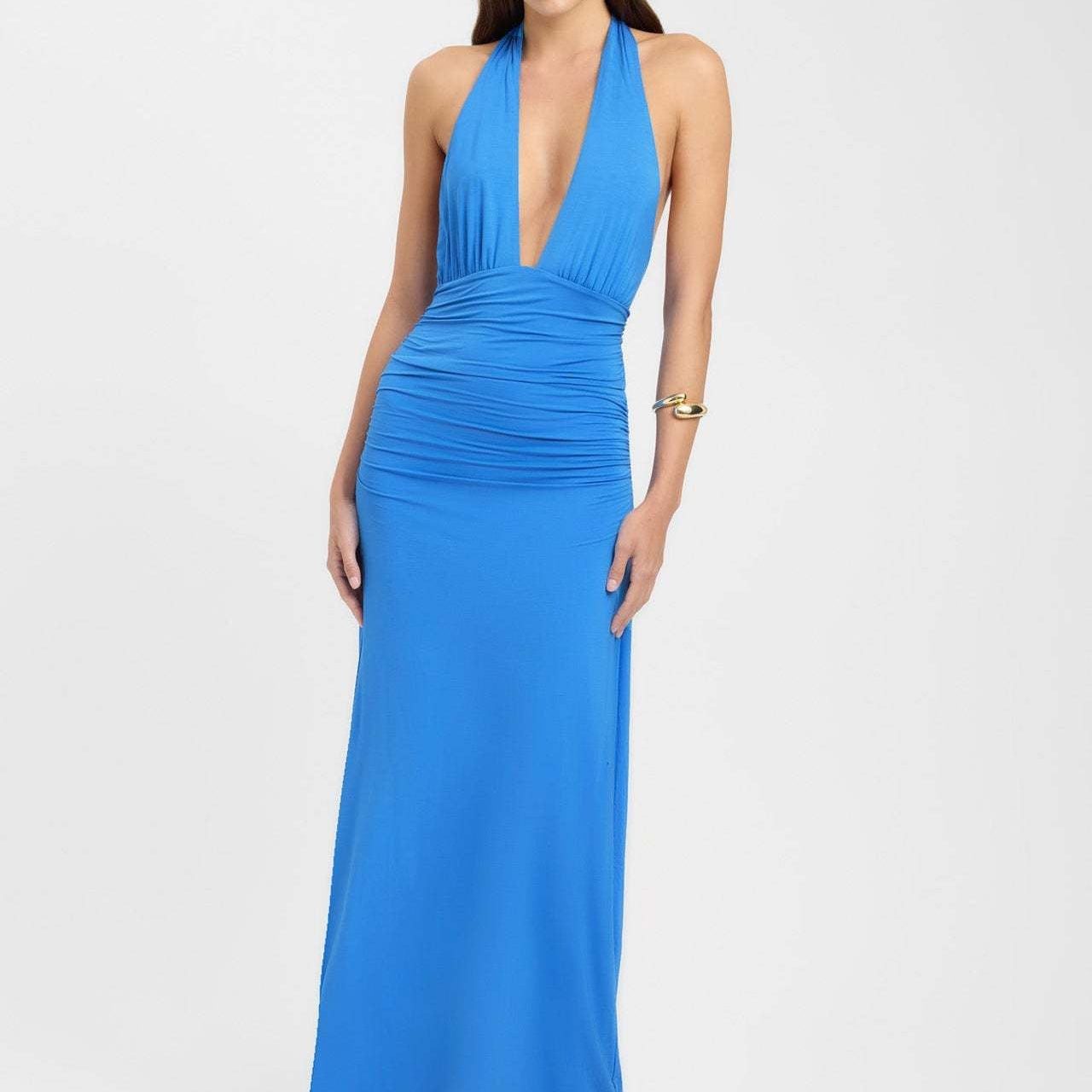 Robe Longue Dos Nu Décolleté Plongeant Élégance