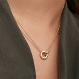 Collier maille femme en acier inoxydable plaqué or