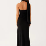 Robe Longue Asymétrique à Épaule Unique