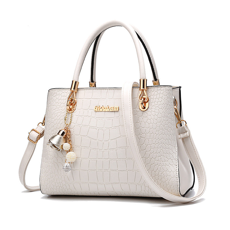 Sac à main femme effet croco avec bandoulière réglable